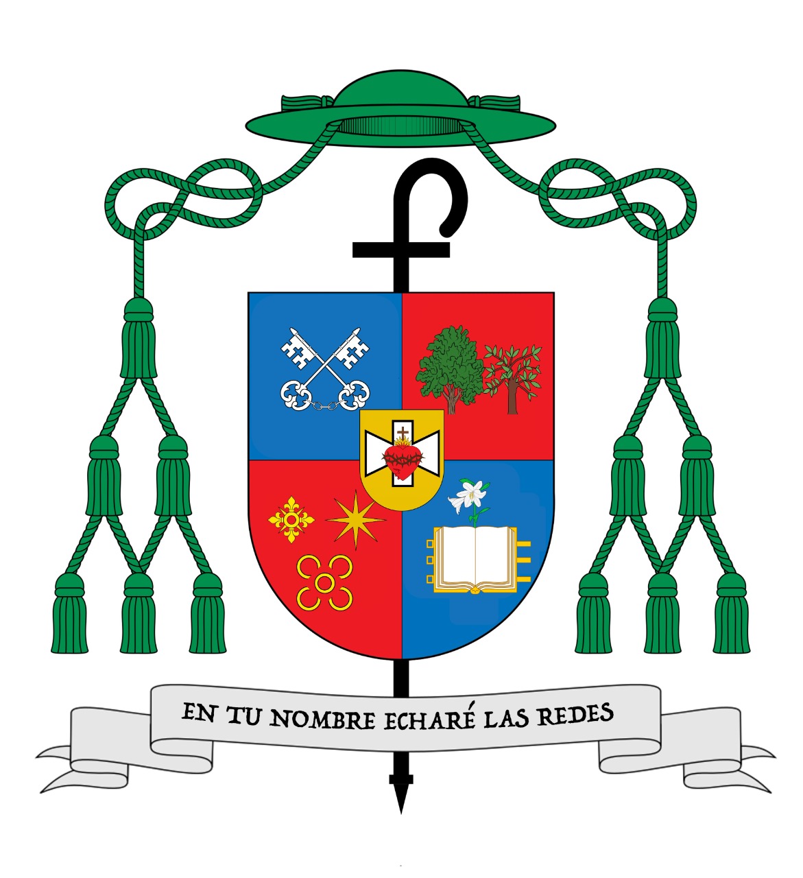Coat of arms — Bishop Jesús Omar Alemán Chávez