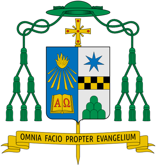 Coat of arms of the Thai Bishop Francis Xavier Vira Arpondratana, Bishop of Chiang Mai. Reference: www.catholic.or.th