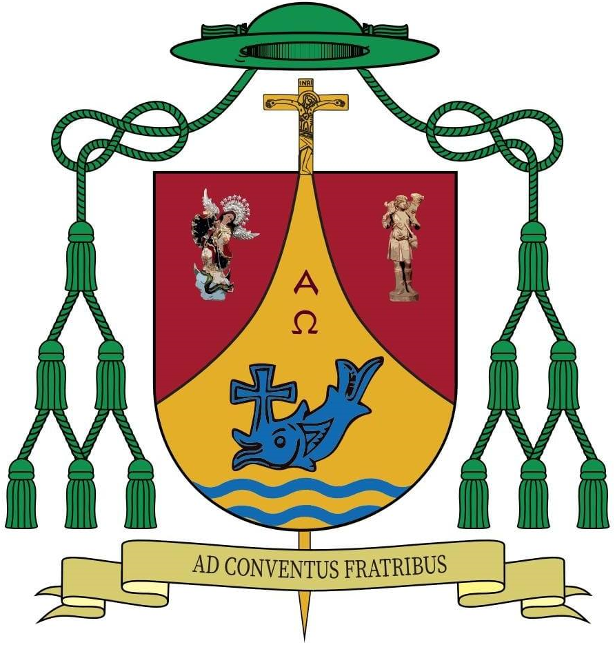 Coat of arms — Bishop José Miguel Asimbaya Moreno