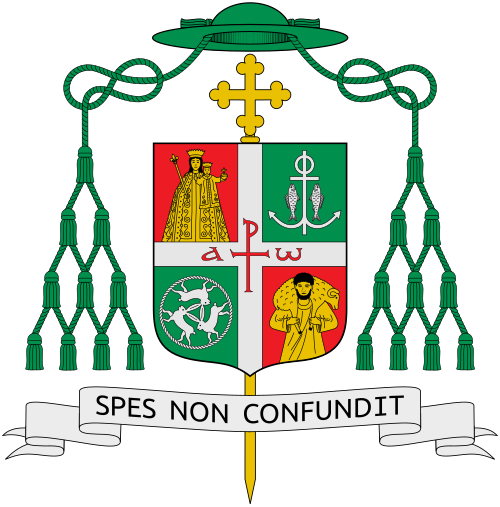Coat of arms of French archbishop Philippe Ballot, archbishop of Chambéry.