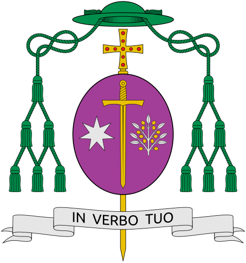 Coat of Arms of the Portuguese bishop Nuno Brás da Silva Martins, auxiliary bishop of Lisbon.