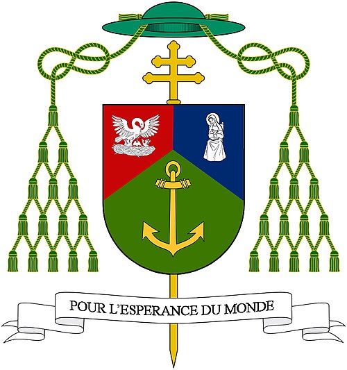 Armoiries du prélat catholique français Jérome Beau, archevêque de Bourges