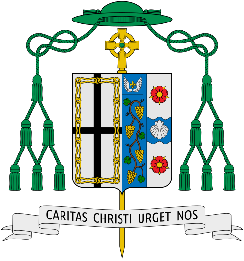 Coat of arms of the bishop Joseph Vincent Brennan, Bishop of Fresno
