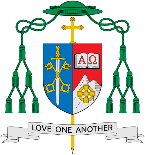 Coat of arms of the Bishop Raymond Anthony Browne, Bishop of Kerry.