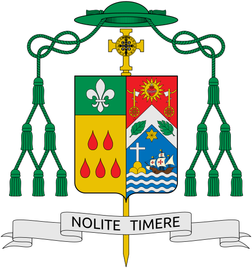 Coat of arms of Nolly Camingue Buco, Bishop of Catarman.