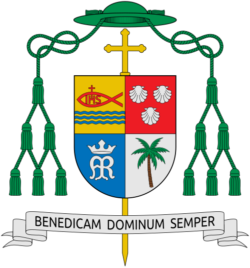 Coat of arms of Bishop Severo Cagatan Caermare, Diocese of Dipolog