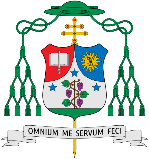 Coat of arms of Archbishop Italian Giuseppe Antonio Caiazzo, Archbishop of Matera-Irsina.