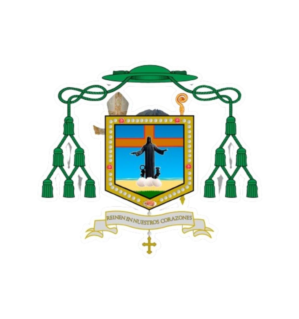 Coat of arms — Bishop Víctor Carabés Chávez