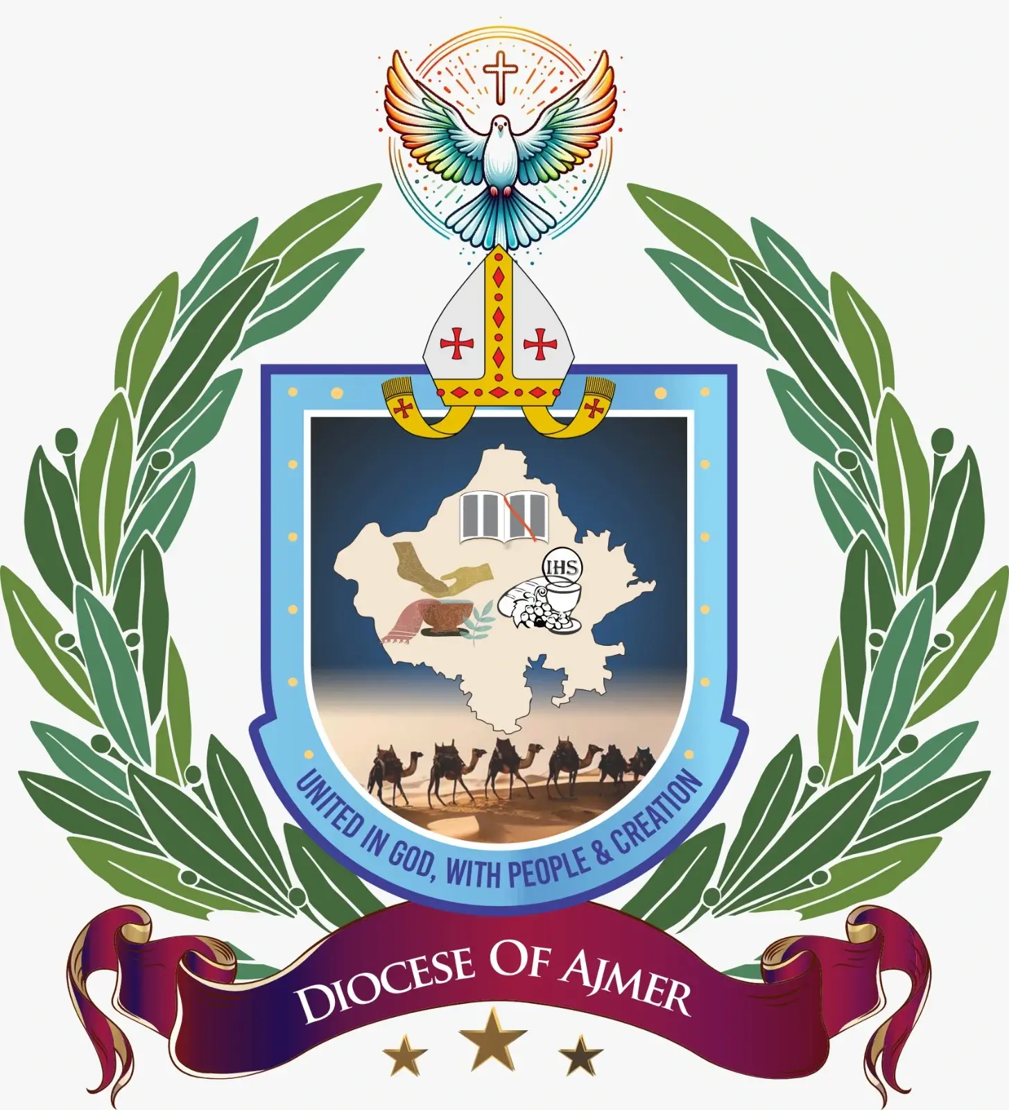 Coat of arms — Bishop John Carvalho