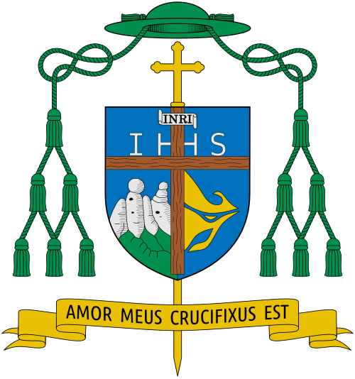 Coat of arms of the Spanish Bishop Román Casanova Casanova, Bishop of Vic.