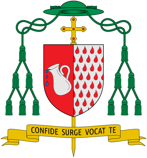 Coat of arms of the Italian Bishop Claudio Cipolla, Bishop of Padova.