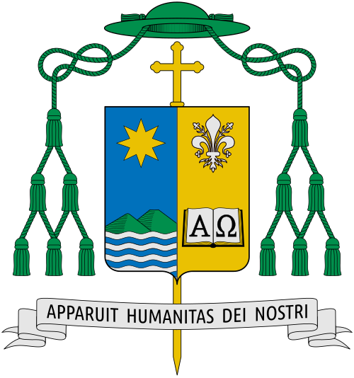 Coat of arms of the Italian Bishop Antonio Di Donna, Bishop of Acerra