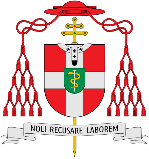 Coat of Arms of Cardinal Dutch Willem Jacobus Eĳk, Archbishop of Utrecht. Source: www.rkk.nl danego.net