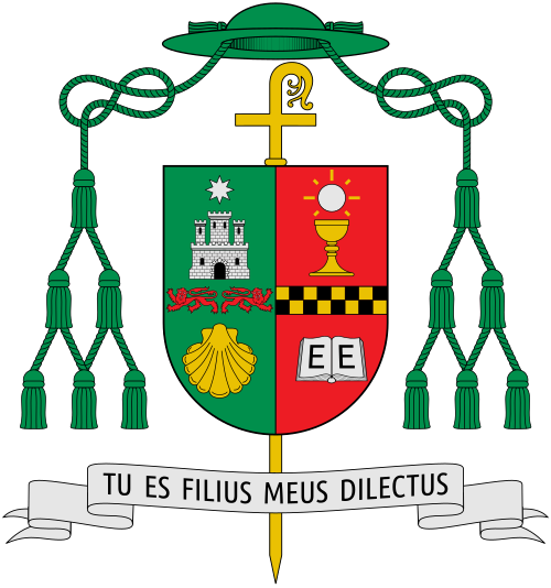 Coat of arms of the Spanish Bishop Juan Carlos Elizalde, Bishop of Vitoria.