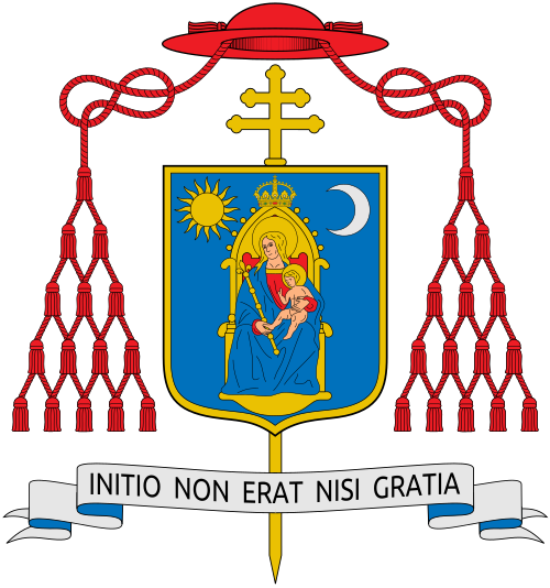 Coat of arms of Hungarian cardinal Péter Erdő, Archbishop of Esztergom-Budapest and Primate of Hungary.
