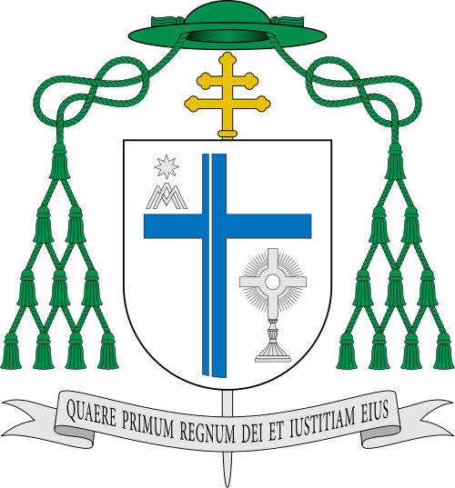 Escudo de Carlos Escribano Subías, obispo de Teruel