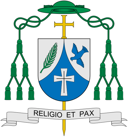 Coat of arms of the Austrian Bishop Werner Freistetter, military bishop of Austria. Reference: www.mildioz.at