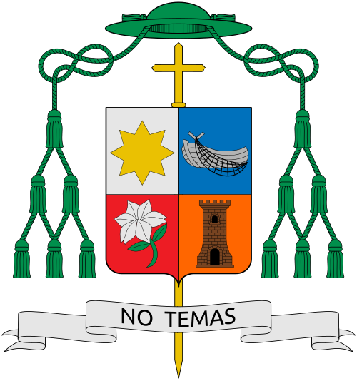 Coat of arms of Peruvian bishop Carlos García Camader, bishop of Lurín.