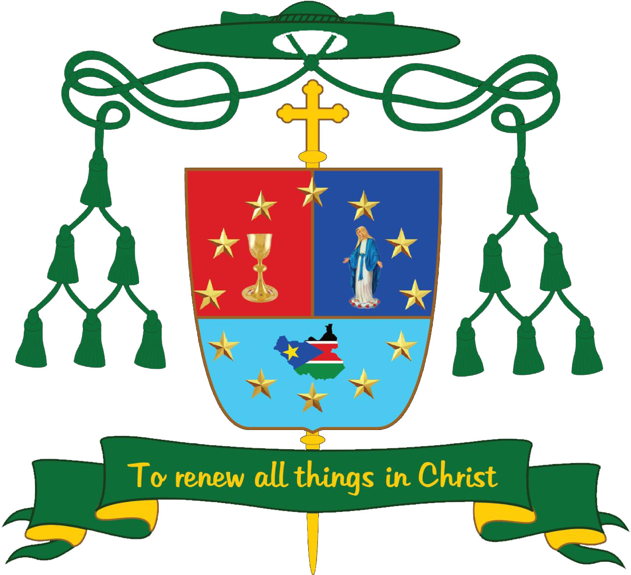 Coat of arms — Bishop Matthew Remijio Adam Gbitiku