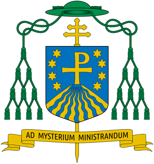 Coat of arms of Monsignor Józef Górzyński, Coadjutor Archbishop of Warmia. Reference: archwarmia.pl