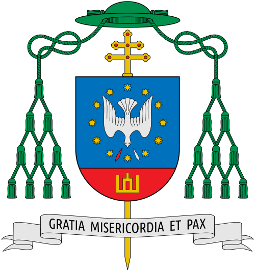 Coat of arms of the Lithuanian Archbishop Gintaras Grušas Linas, Archbishop of Vilnius. Reference: vilnius.lcn.lt