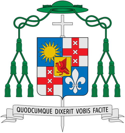 Coat of arms of the Bishop Johannes Willibrordus Maria Hendriks, Auxiliary Bishop of Haarlem-Amsterdam Reference: www.bisdomhaarlem-amsterdam.nl