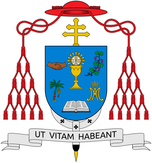 Coat of arms of the Cardinal Antoine Kambanda, Archbishop of Kigali, Rwanda.