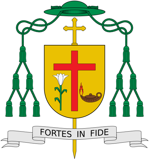Coat of arms of the bishop Cyryl Klimowicz, bishop of Saint Joseph at Irkutsk, Russia. Reference: catholic-russia.ru