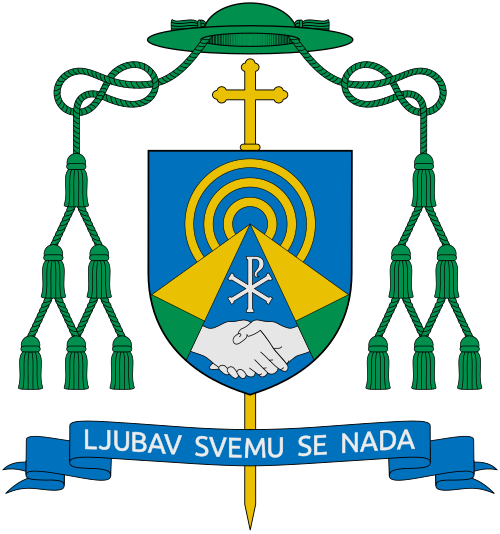 Coat of arms of the Bishop Vlado Košić, Bishop of Sisak, Croatia.