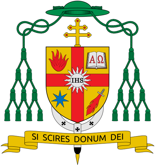 Coat of arms of the Canadian Archbishop Christian Lépine, Archbishop of Montreal. Reference: www.diocesemontreal.org