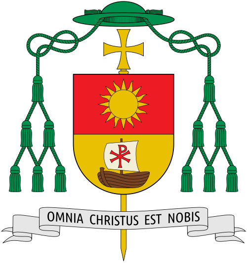 Coat of Arms of the Colombian bishop Luis Albeiro Maldonado Monsalve, Bishop of Mocoa-Sibundoy.