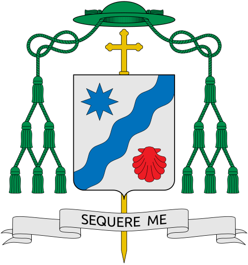 Coat of arms of the Italian Bishop Stefano Manetti, Bishop of Montepulciano-Chiusi-Pienza.