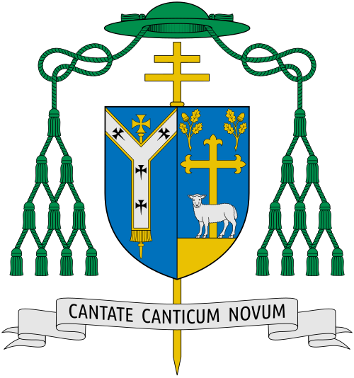 Coat of arms of the Irish Archbishop Eamon Martin, Archbishop Coadjutor de Armagh. Reference: www.armagharchdiocese.org