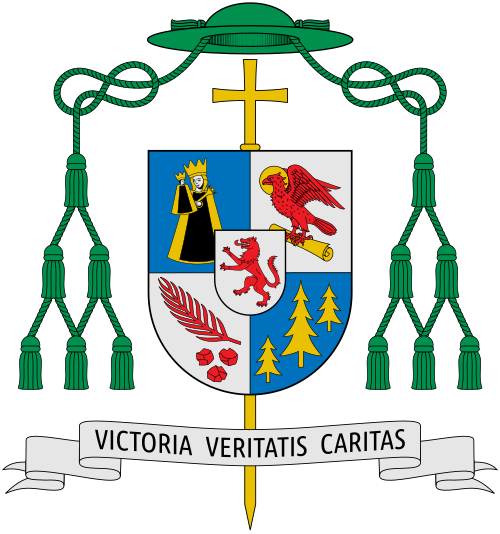 Coat of arms of the German Bishop Stefan Oster, Bishop of Passau.