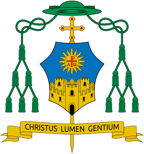 Coat of arms of the Italian Bishop Orazio Francesco Piazza, Bishop of Sessa Aurunca