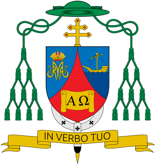 Coat of arms of the Spanish Archbishop René Osvaldo Rebolledo, Archbishop of La Serena.