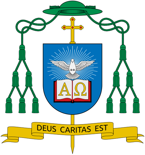 Coat of arms of the Bishop Andrzej Siemieniewski, Auxiliary Bishop of Wrocław. Reference: www.archidiecezja.wroc.pl