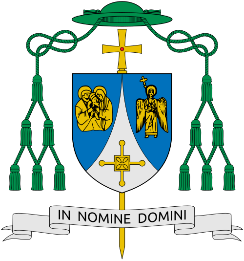 Coat of arms of the Italian Bishop Enrico Solmi, Bishop of Parma.