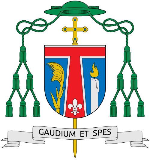Coat of arms of the bishop David Bartimej Tencer, bishop of Reykjavík, Iceland. Reference: www.rslj.sk