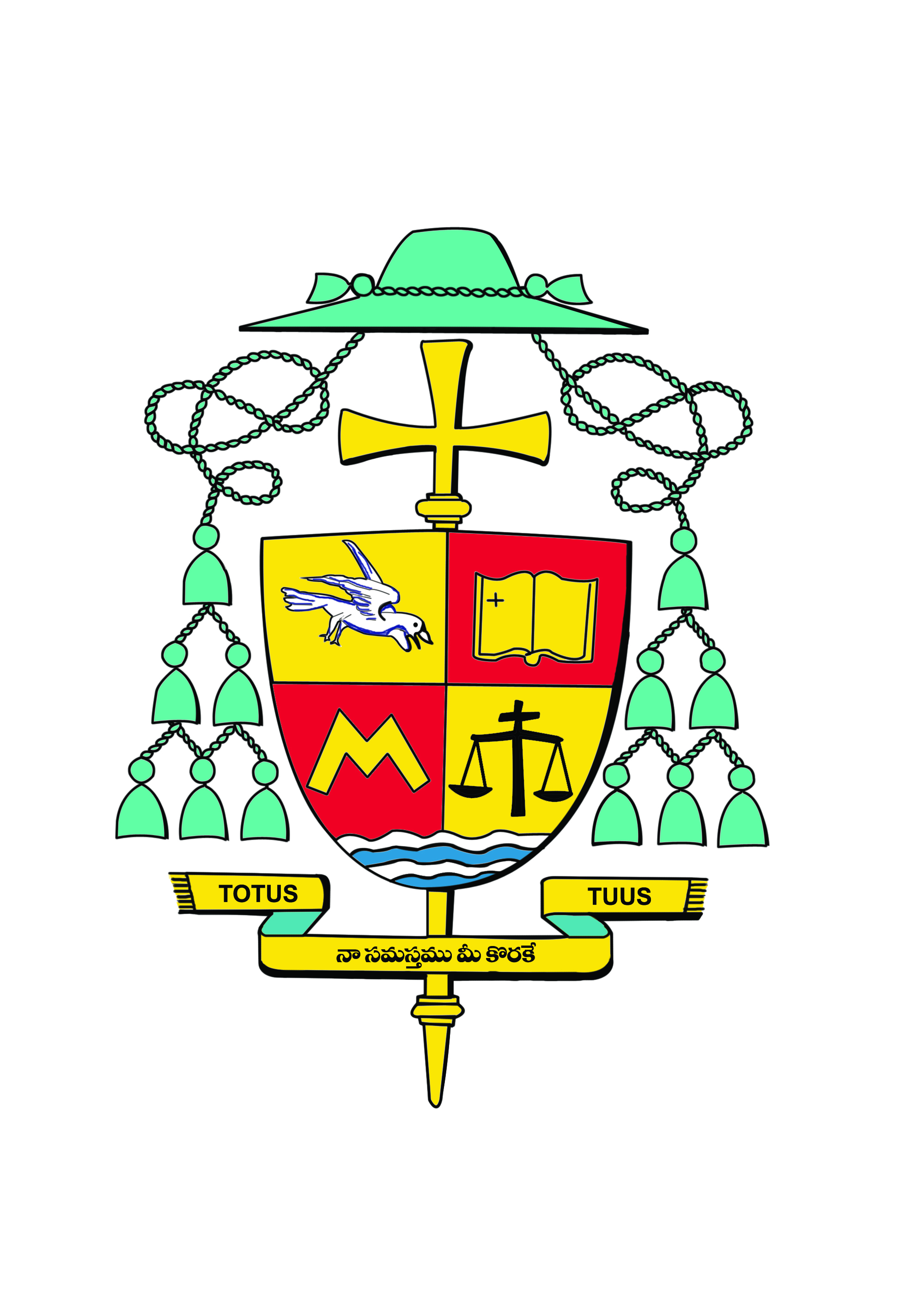 Coat of arms — Bishop Joseph Raja Rao Thelegathoti