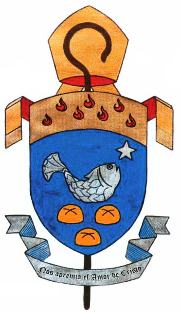 Coat of arms — Bishop Milton Luis Tróccoli Cebedio