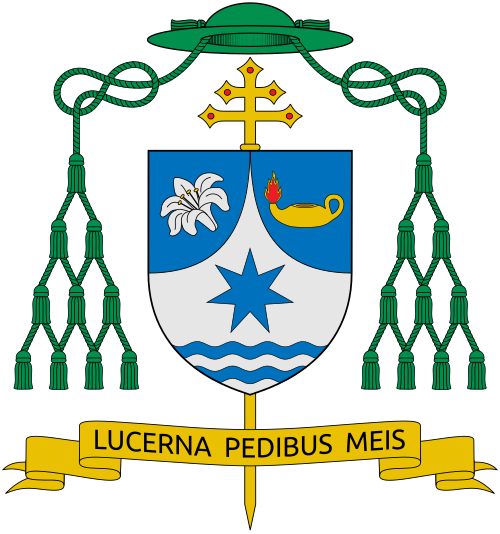 Coat of arms of Archbishop Italian Luigi Vari, Archbishop of Gaeta