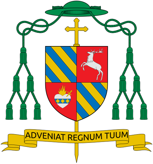 Coat of arms of Oswaldo Vintimilla, Bishop of Azogues.